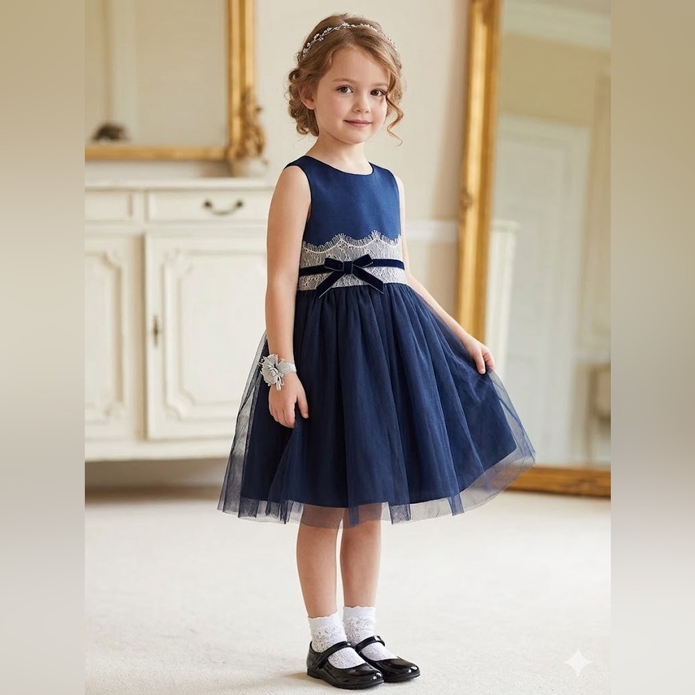 Nanette Lepore Blue and Silver Sleeveless Sundress